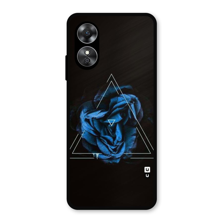 Blue Magic Triangle Metal Back Case for Oppo A17