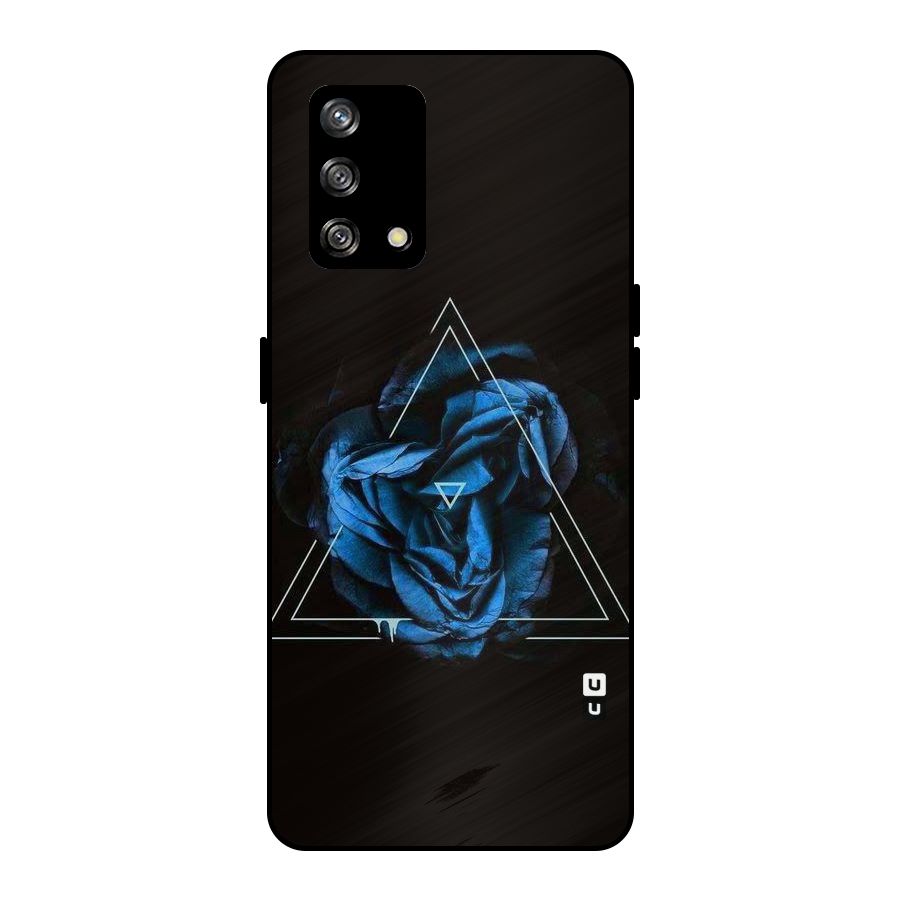 Blue Magic Triangle Metal Back Case for Oppo F19
