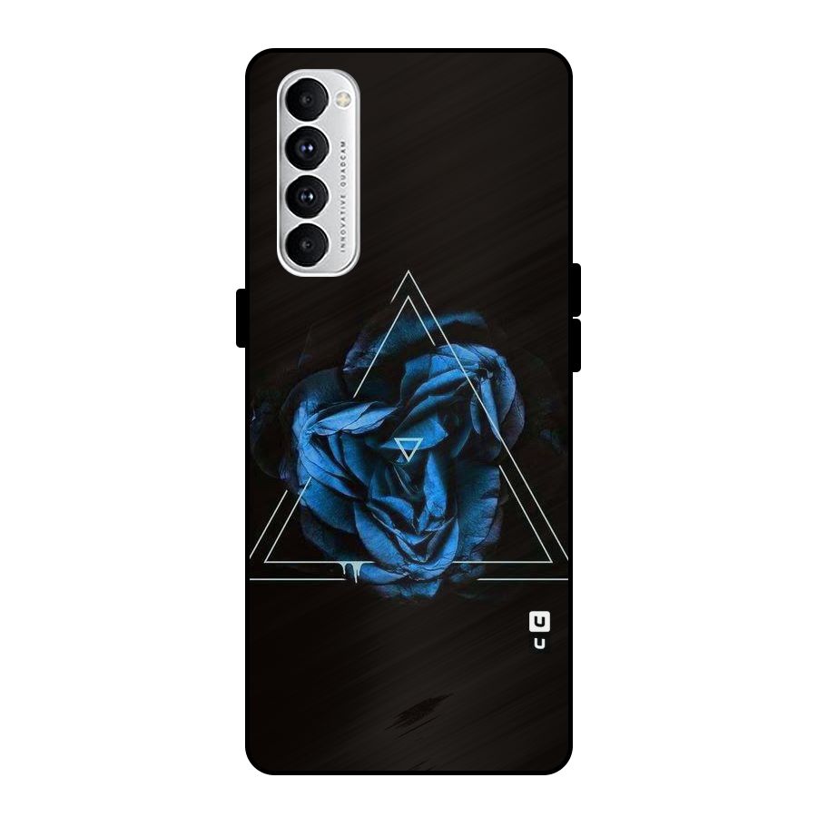 Blue Magic Triangle Metal Back Case for Oppo Reno4 Pro