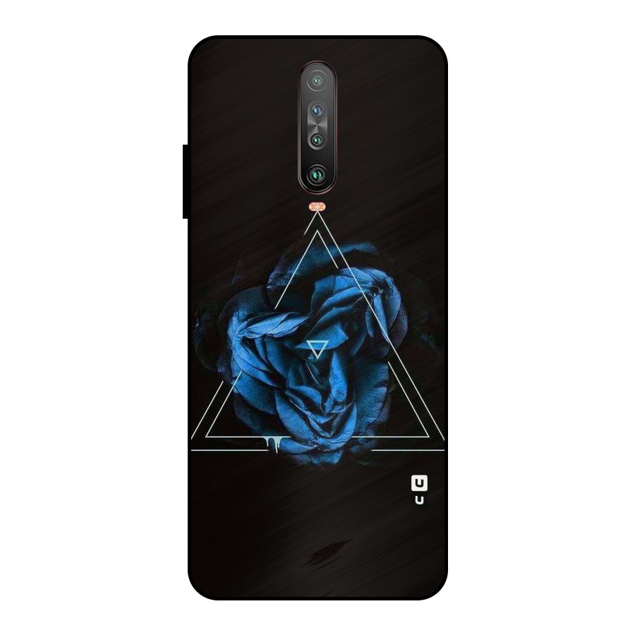 Blue Magic Triangle Metal Back Case for Poco X2
