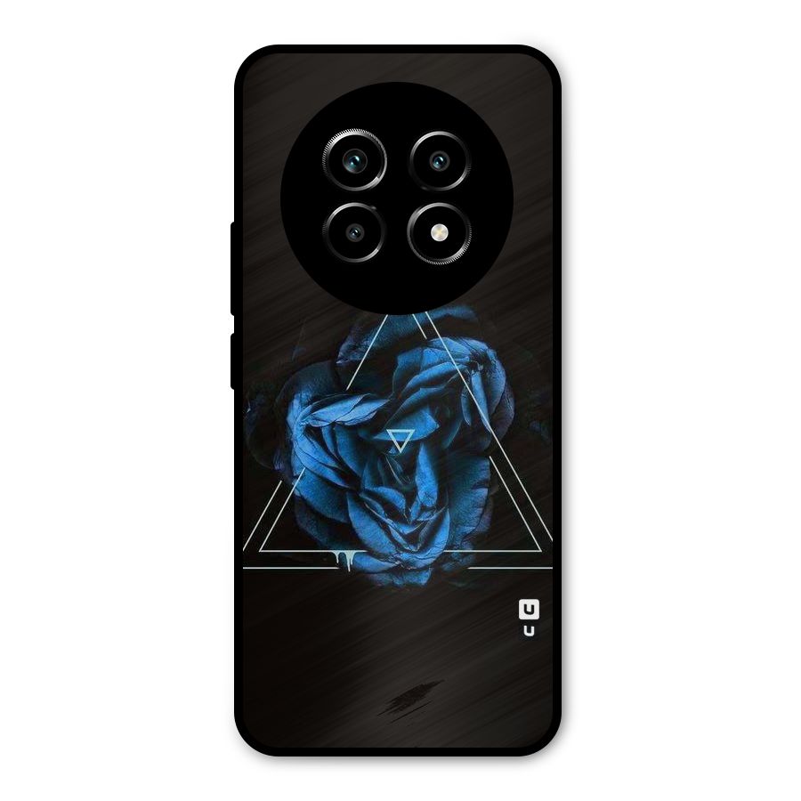 Blue Magic Triangle Metal Back Case for Realme 13 Pro