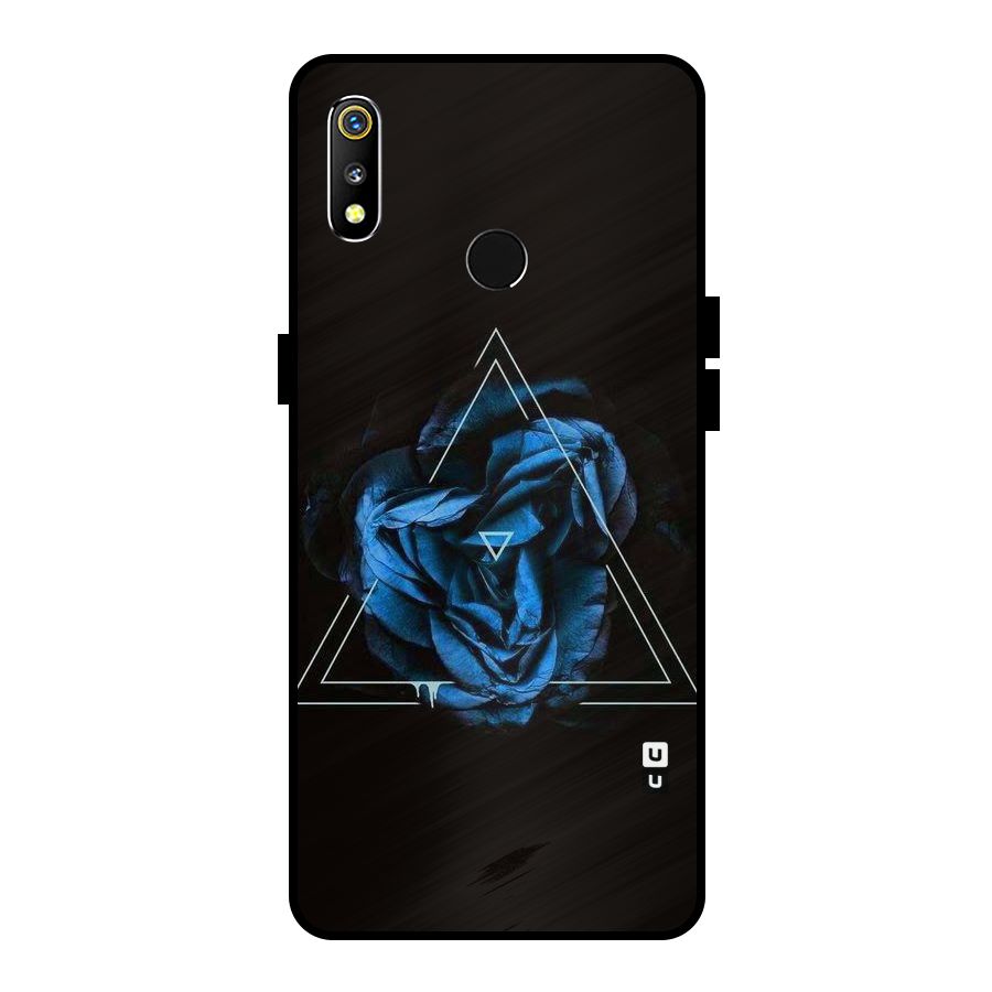 Blue Magic Triangle Metal Back Case for Realme 3i