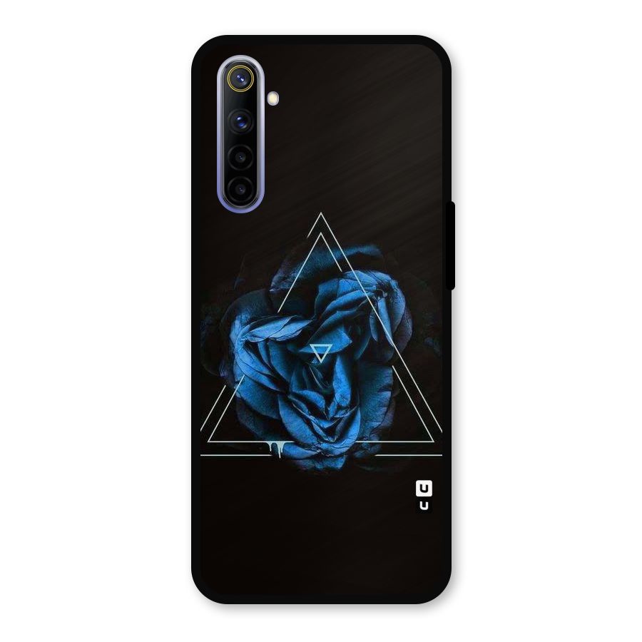 Blue Magic Triangle Metal Back Case for Realme 6