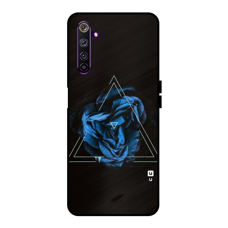 Blue Magic Triangle Metal Back Case for Realme 6 Pro