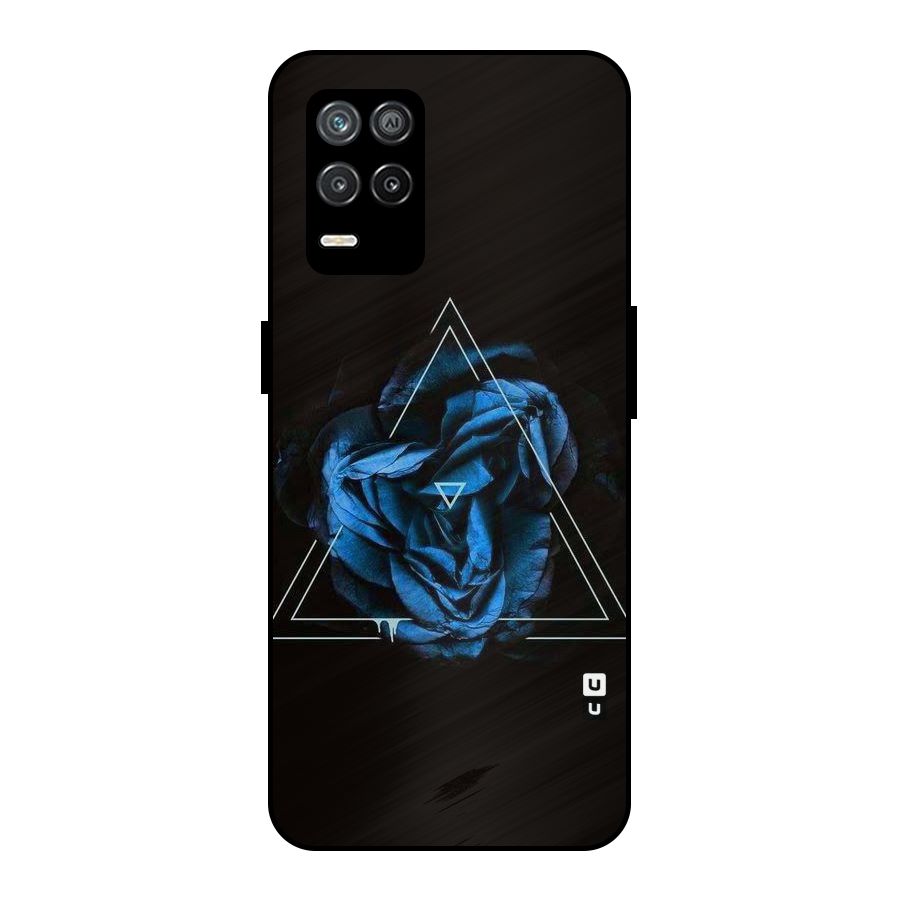 Blue Magic Triangle Metal Back Case for Realme 8 5G
