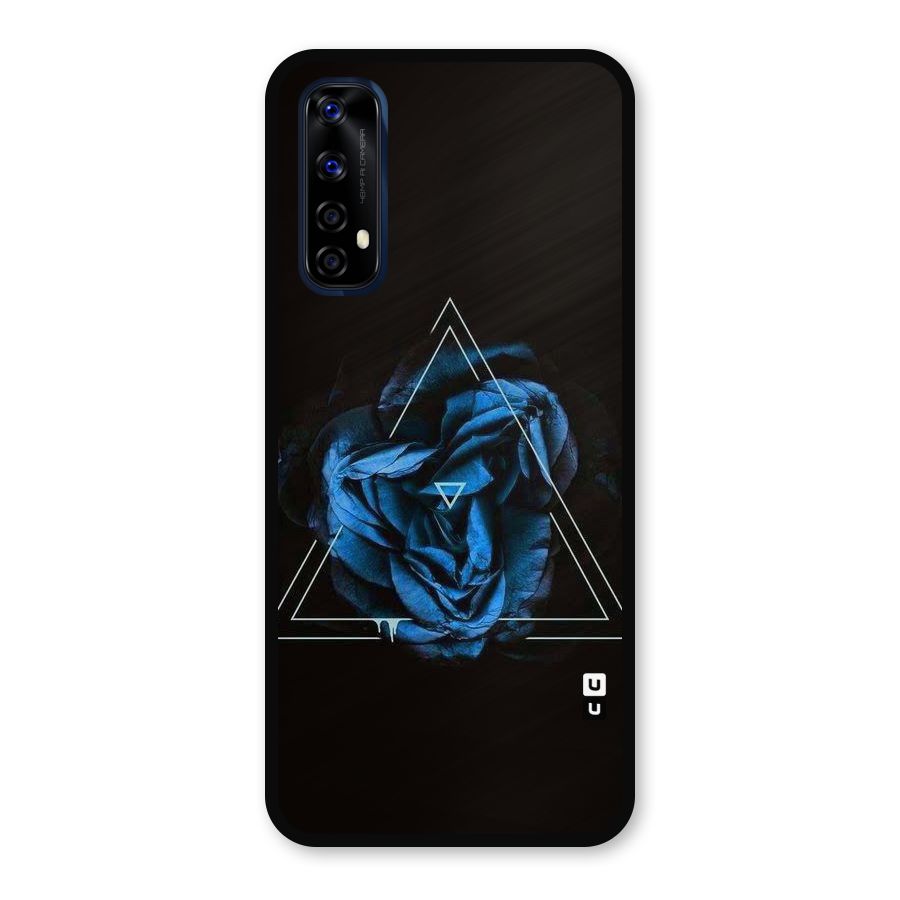 Blue Magic Triangle Metal Back Case for Realme Narzo 20 Pro