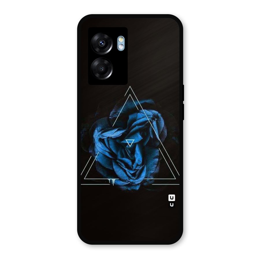 Blue Magic Triangle Metal Back Case for Realme Narzo 50 5G