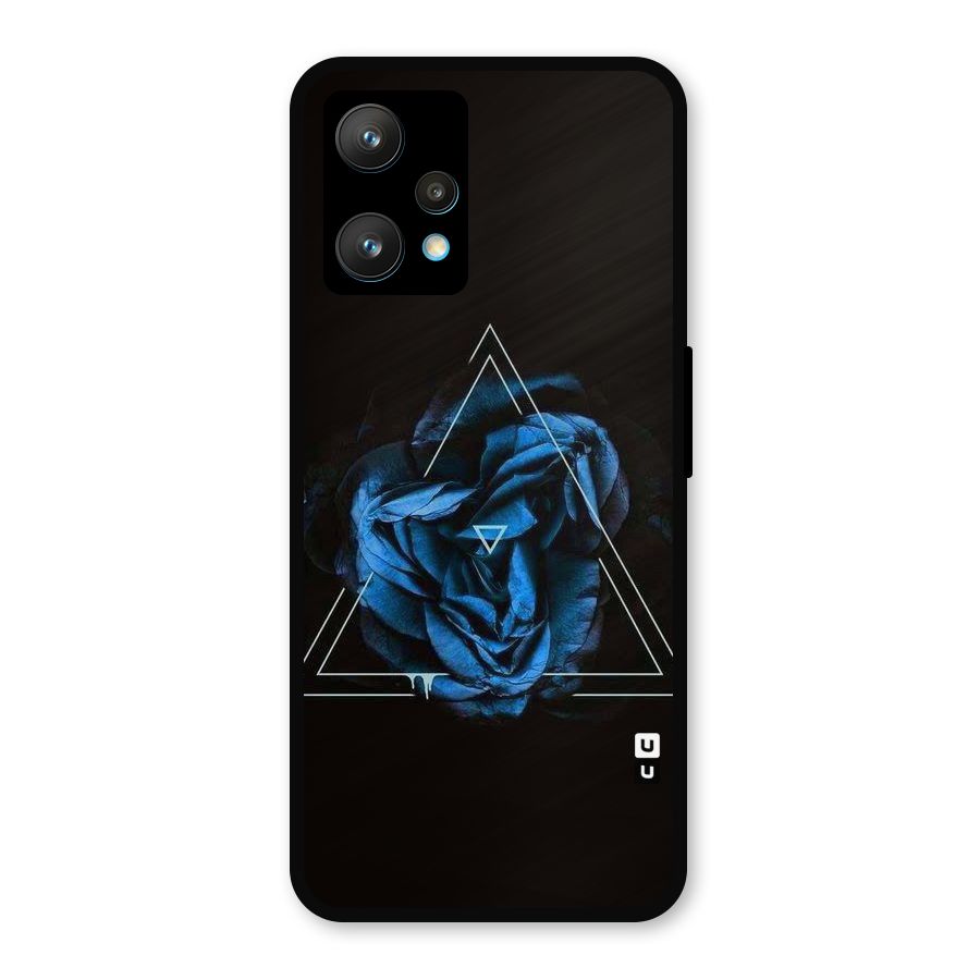 Blue Magic Triangle Metal Back Case for Realme Narzo 50 Pro