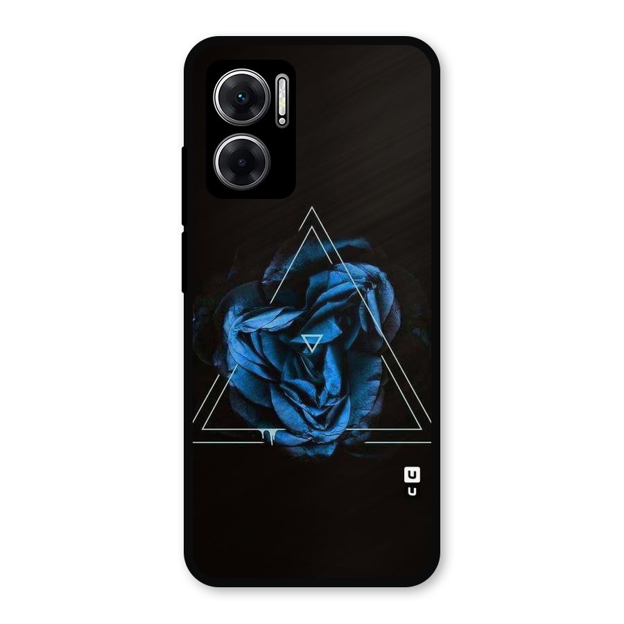 Blue Magic Triangle Metal Back Case for Redmi 11 Prime 5G