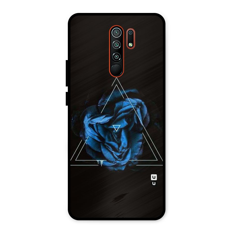 Blue Magic Triangle Metal Back Case for Redmi 9 Prime