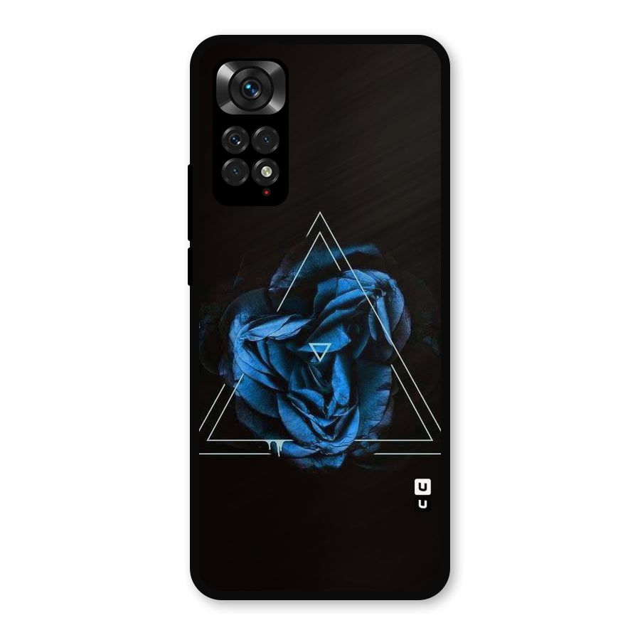 Blue Magic Triangle Metal Back Case for Redmi Note 11