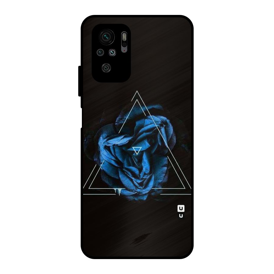 Blue Magic Triangle Metal Back Case for Redmi Note 11 SE