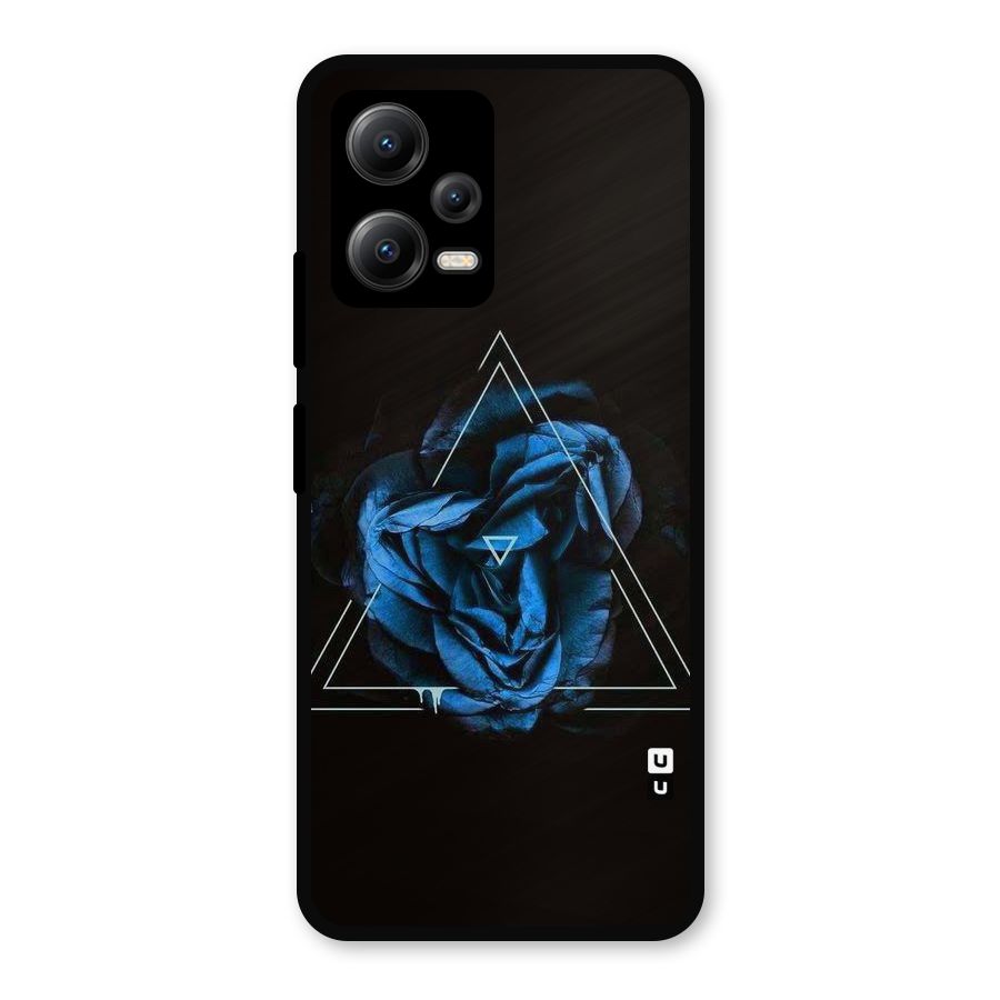 Blue Magic Triangle Metal Back Case for Redmi Note 12 5G