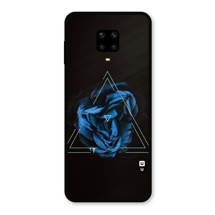 Blue Magic Triangle Metal Back Case for Redmi Note 9 Pro Max