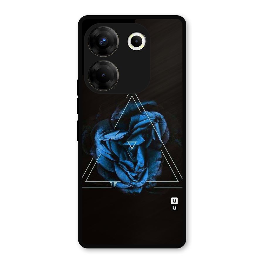 Blue Magic Triangle Metal Back Case for Tecno Camon 20