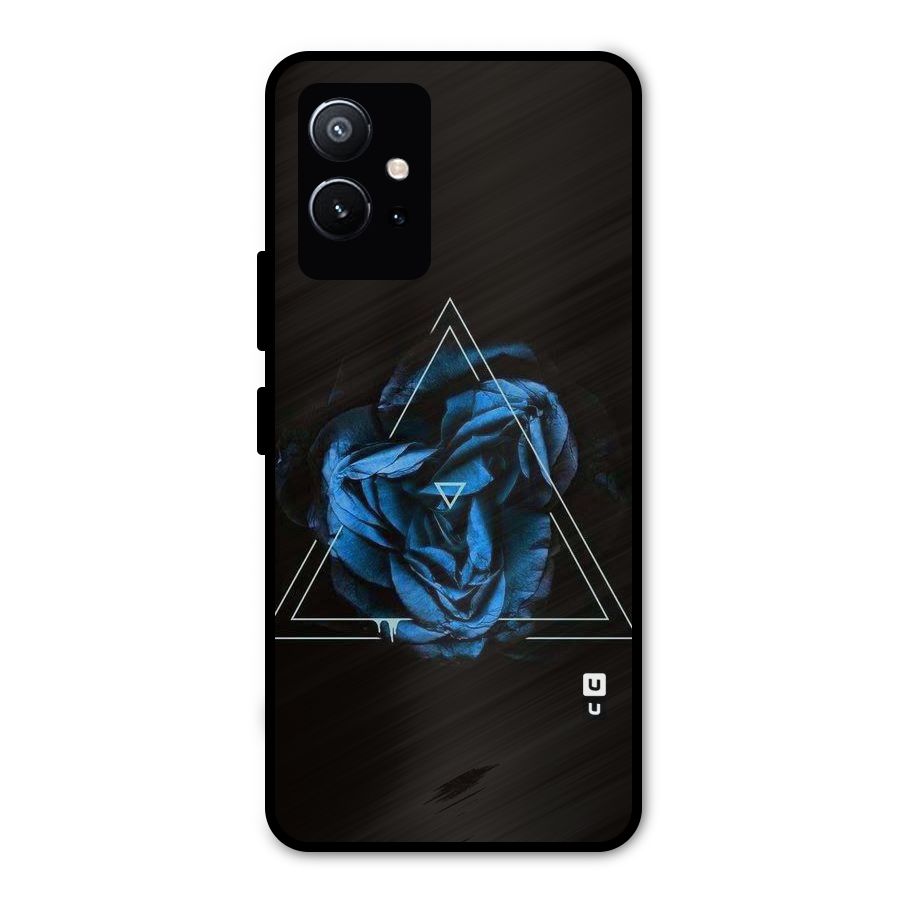 Blue Magic Triangle Metal Back Case for Vivo T1 5G