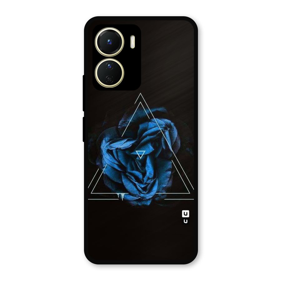 Blue Magic Triangle Metal Back Case for Vivo T2x