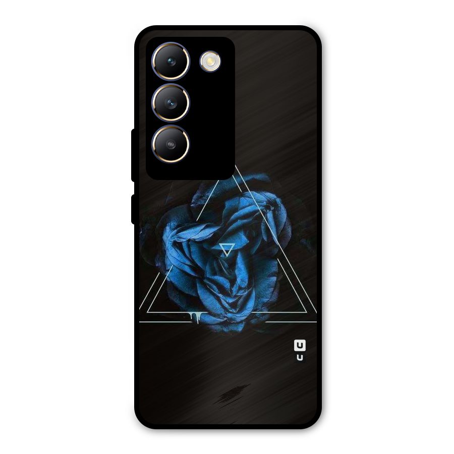 Blue Magic Triangle Metal Back Case for Vivo T3 5G
