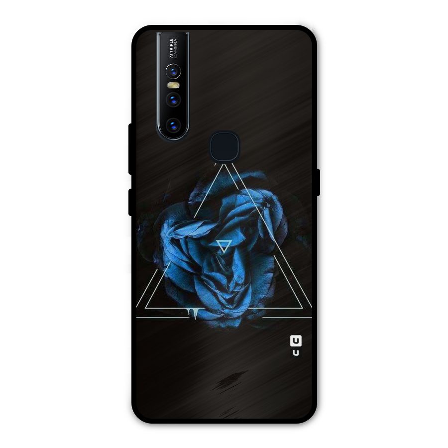 Blue Magic Triangle Metal Back Case for Vivo V15