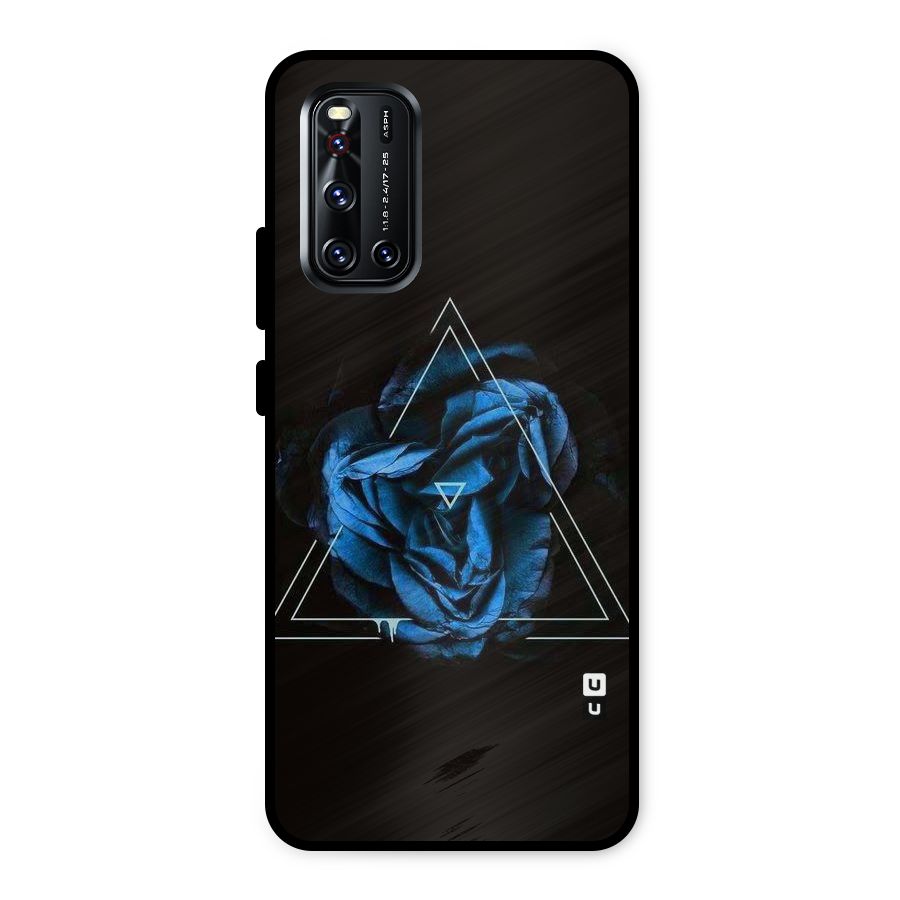 Blue Magic Triangle Metal Back Case for Vivo V19