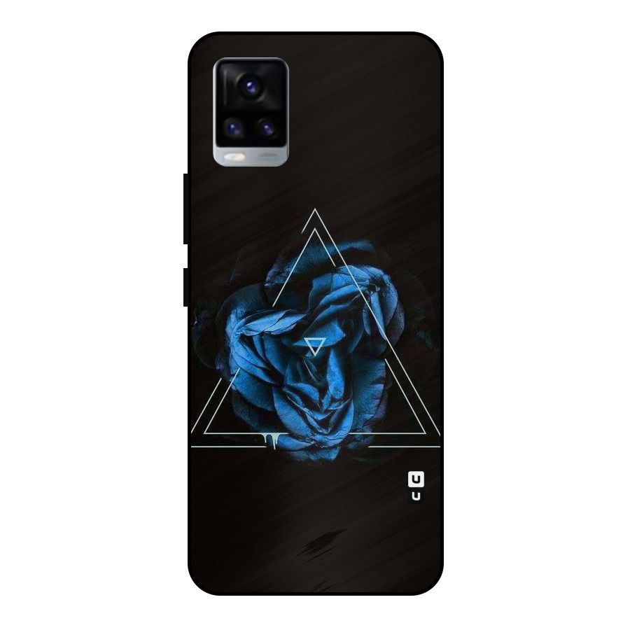 Blue Magic Triangle Metal Back Case for Vivo V20 2021