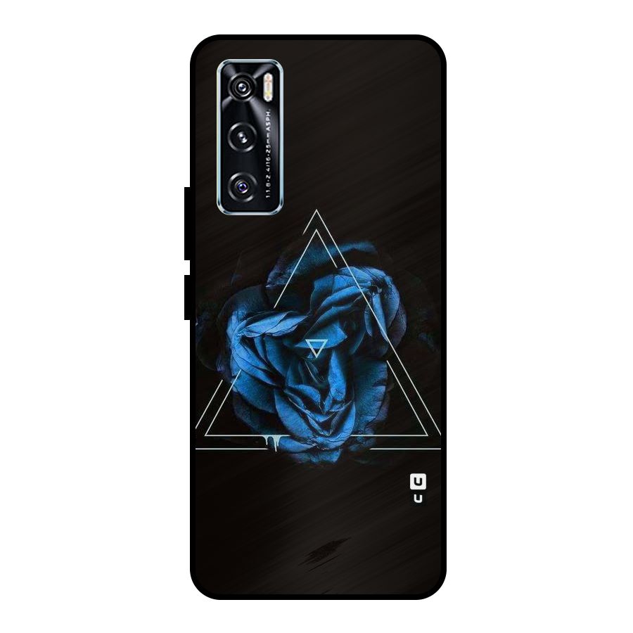 Blue Magic Triangle Metal Back Case for Vivo V20 SE