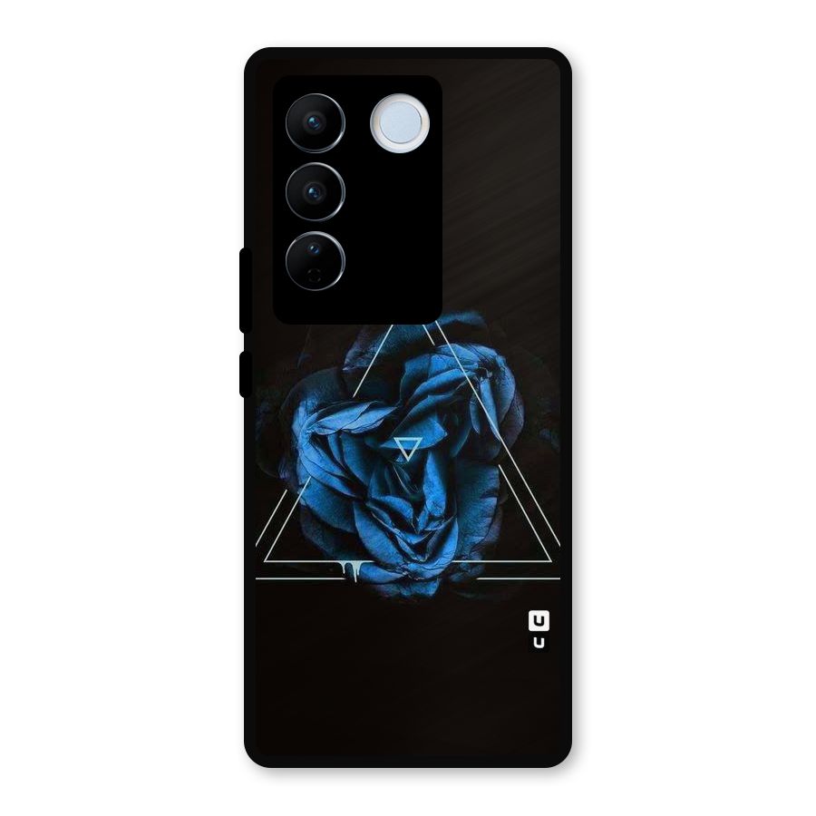 Blue Magic Triangle Metal Back Case for Vivo V27