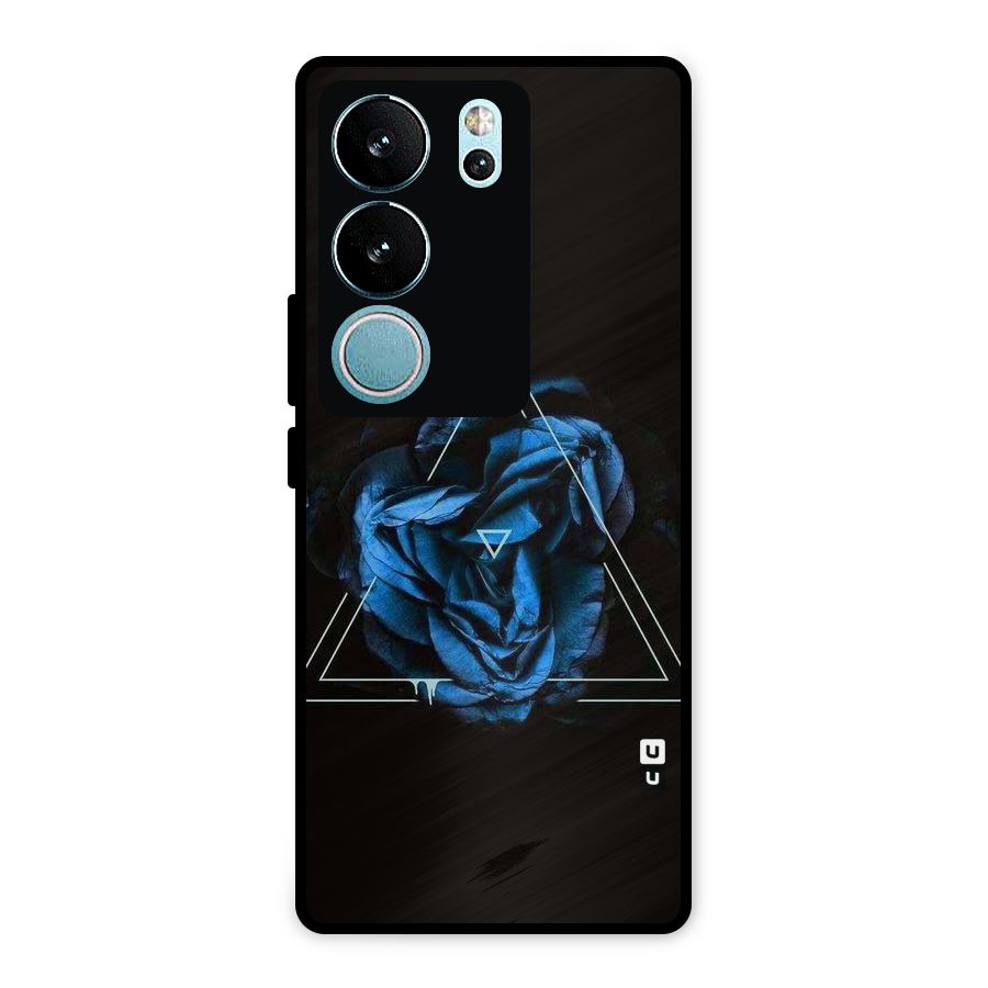 Blue Magic Triangle Metal Back Case for Vivo V29