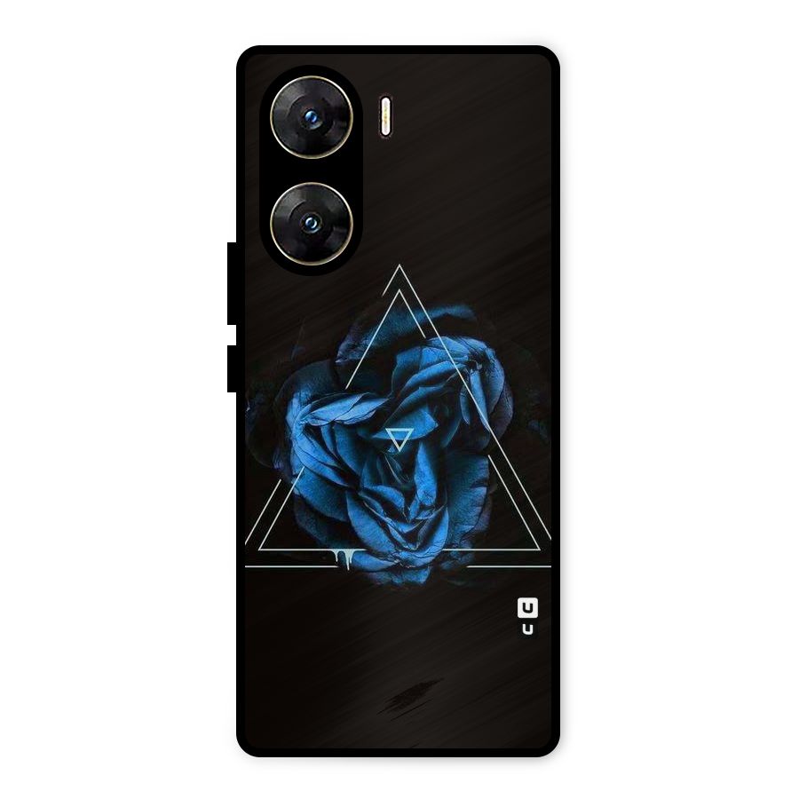 Blue Magic Triangle Metal Back Case for Vivo V29e