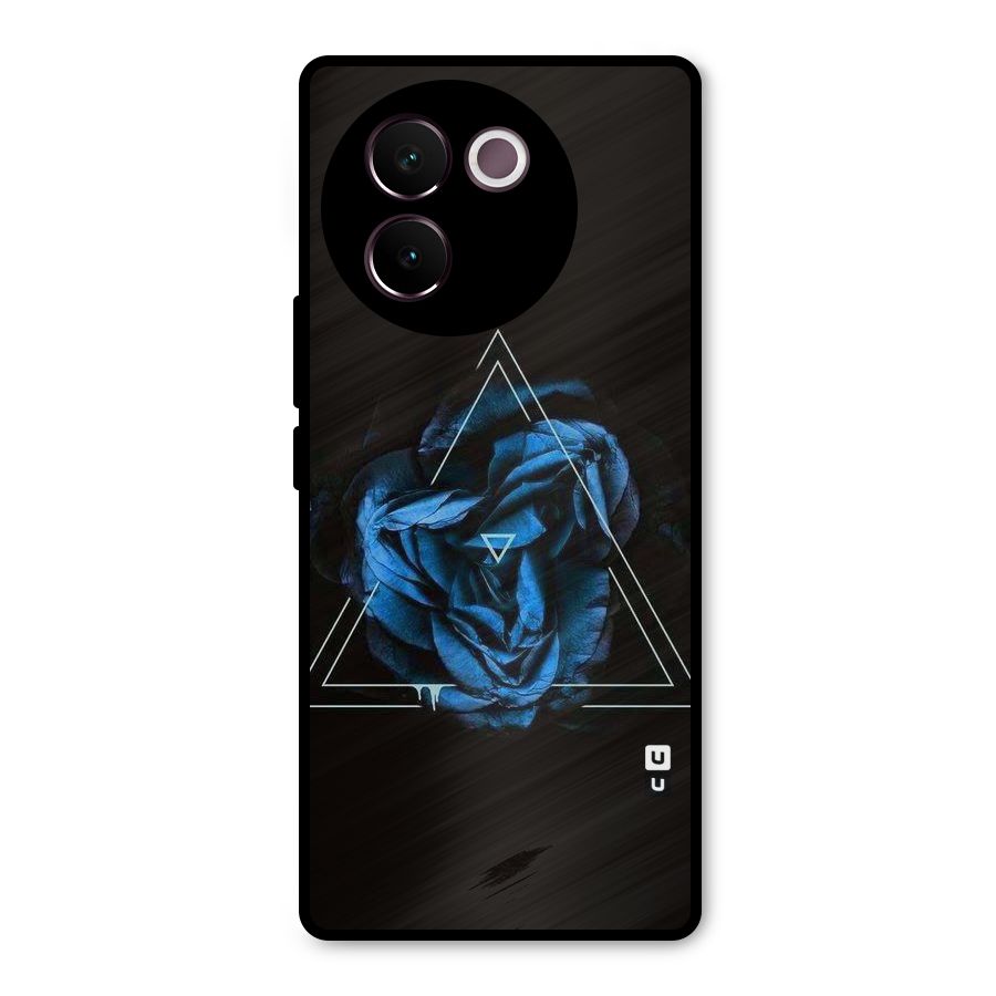 Blue Magic Triangle Metal Back Case for Vivo V30e