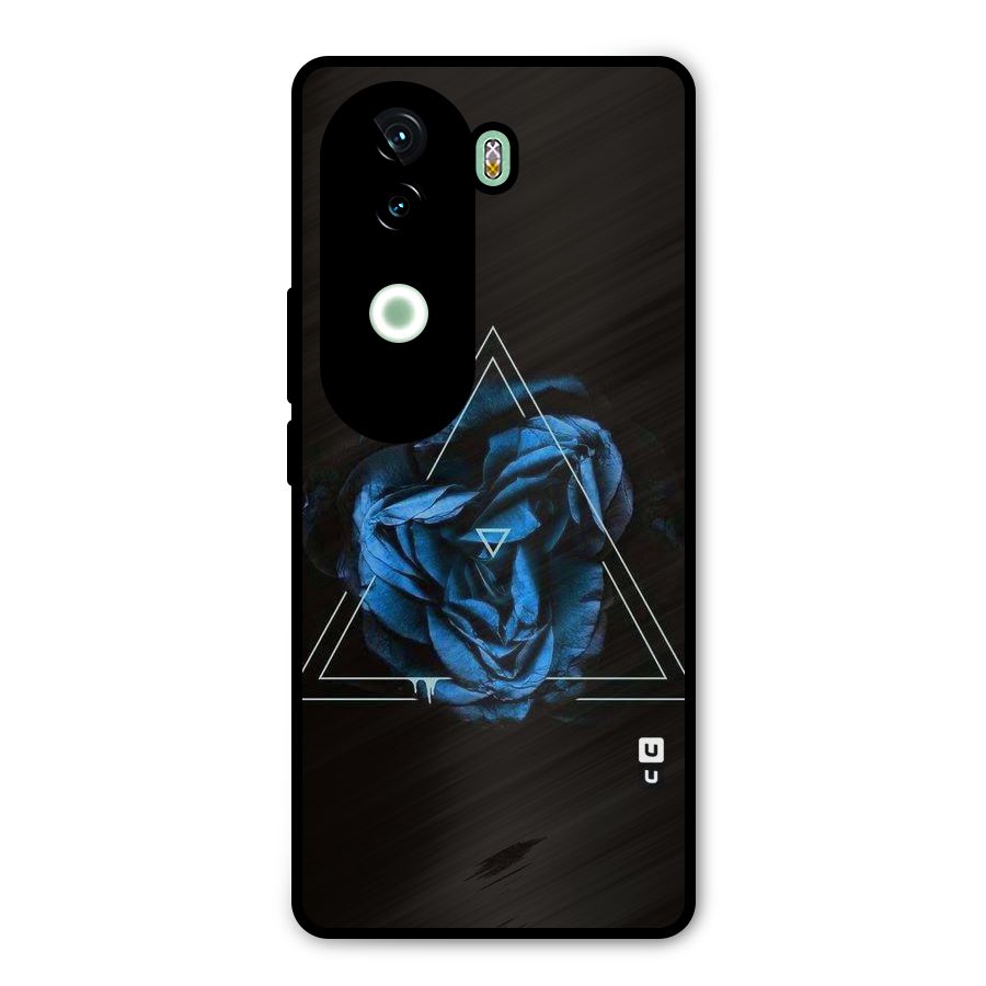 Blue Magic Triangle Metal Back Case for Vivo V40e