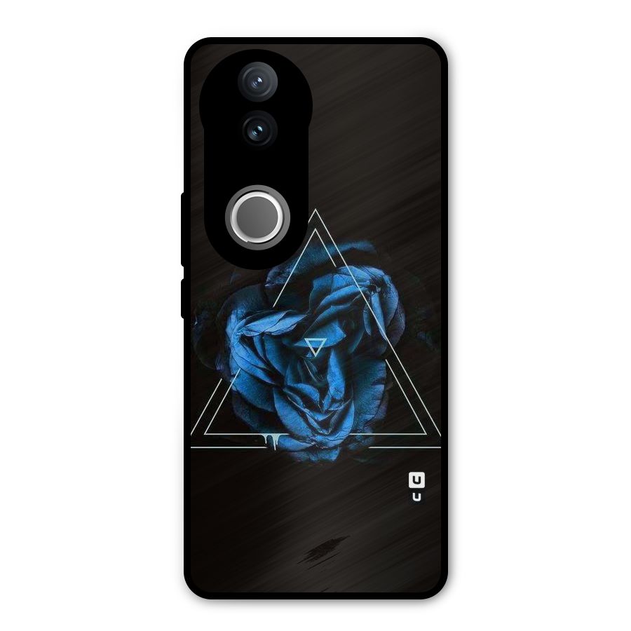 Blue Magic Triangle Metal Back Case for Vivo V50