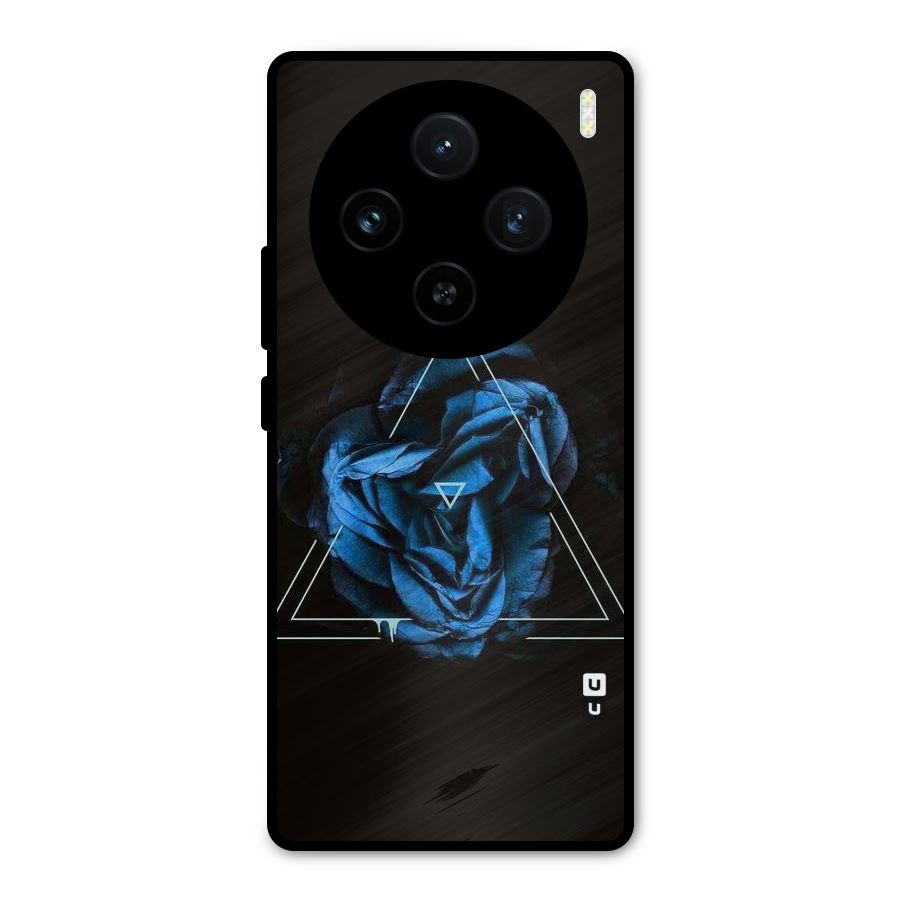 Blue Magic Triangle Metal Back Case for Vivo X100