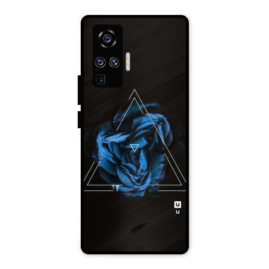 Blue Magic Triangle Metal Back Case for Vivo X50 Pro