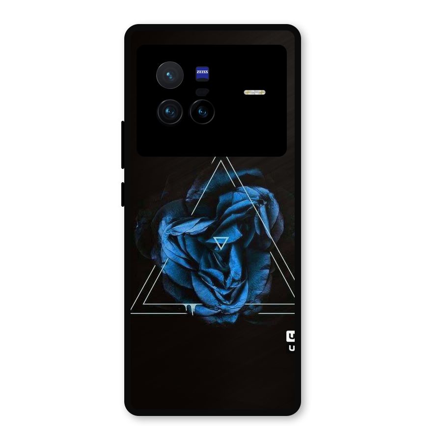 Blue Magic Triangle Metal Back Case for Vivo X80