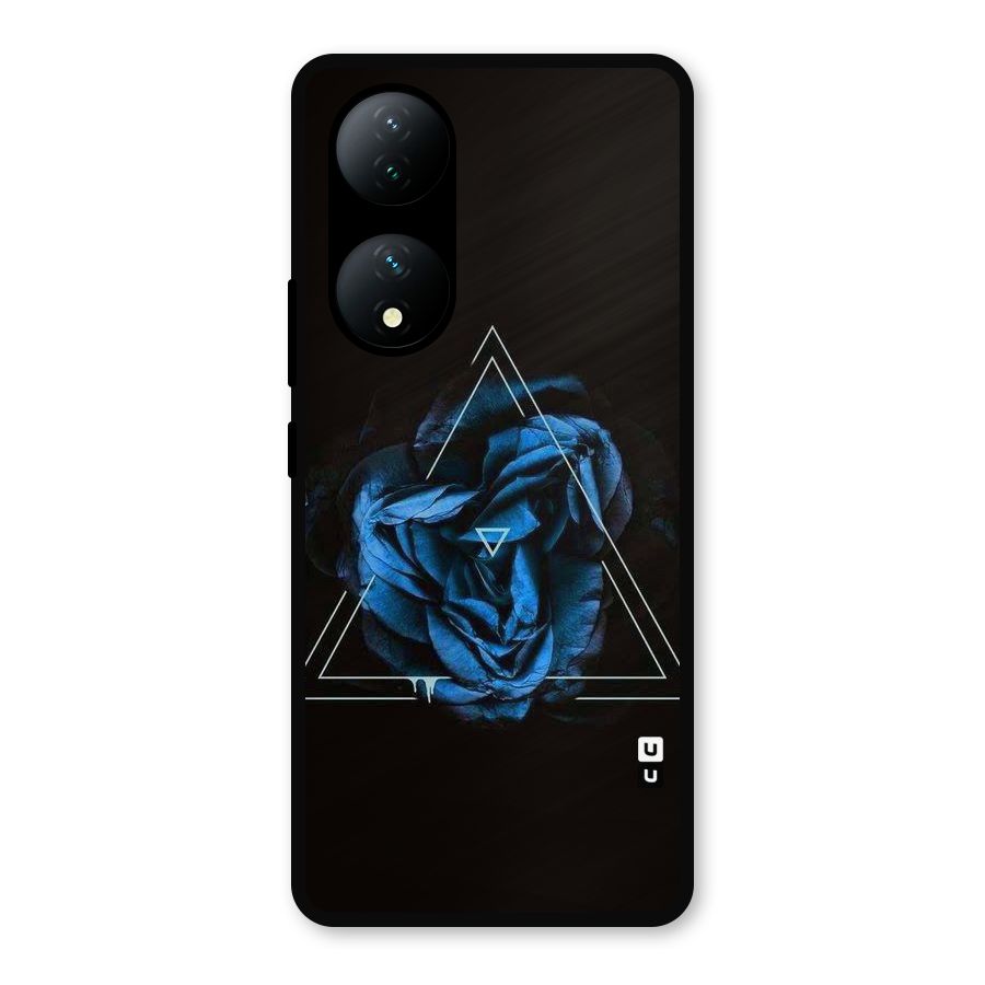 Blue Magic Triangle Metal Back Case for Vivo Y100a