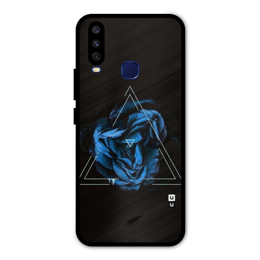 Blue Magic Triangle Metal Back Case for Vivo Y15