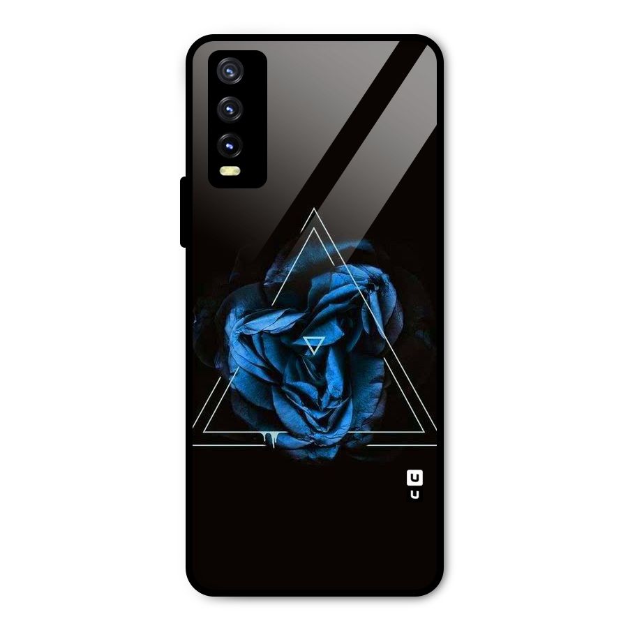 Blue Magic Triangle Metal Back Case for Vivo Y20