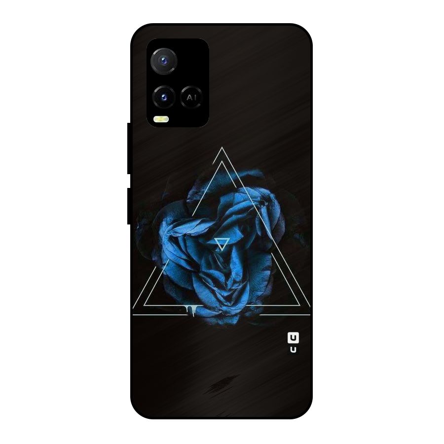 Blue Magic Triangle Metal Back Case for Vivo Y21