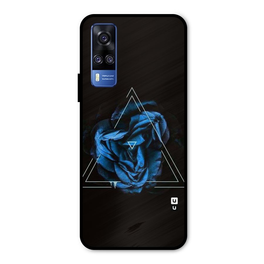 Blue Magic Triangle Metal Back Case for Vivo Y51A