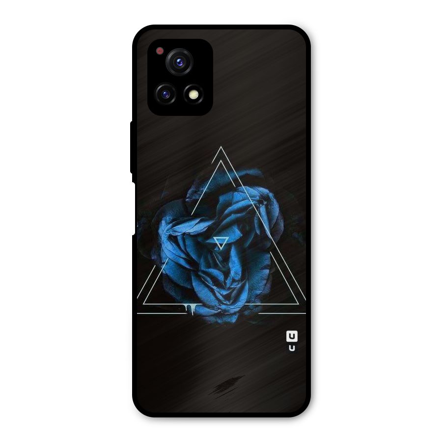 Blue Magic Triangle Metal Back Case for Vivo Y72 5G
