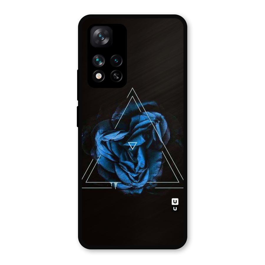 Blue Magic Triangle Metal Back Case for Xiaomi 11i Hypercharge 5G