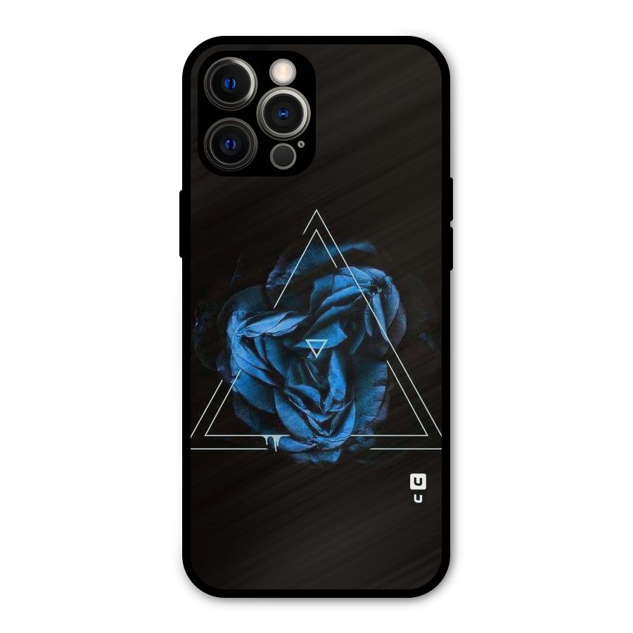 Blue Magic Triangle Metal Back Case for iPhone 12 Pro Max