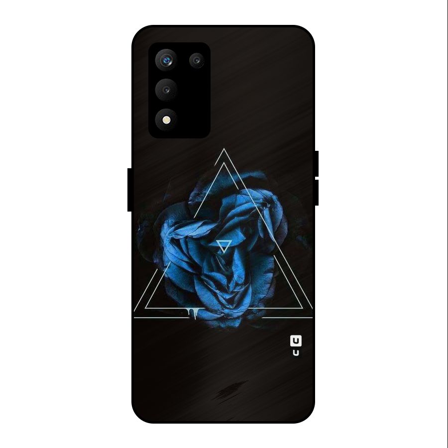 Blue Magic Triangle Metal Back Case for realme 9 5G SE