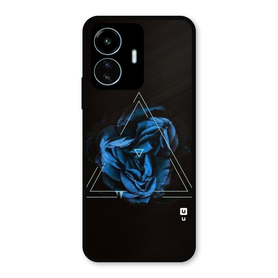 Blue Magic Triangle Metal Back Case for vivo iQOO Z6 Lite 5G