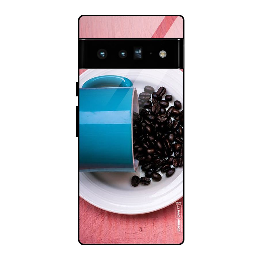 Blue Mug And Beans Glass Back Case for Google Pixel 6 Pro