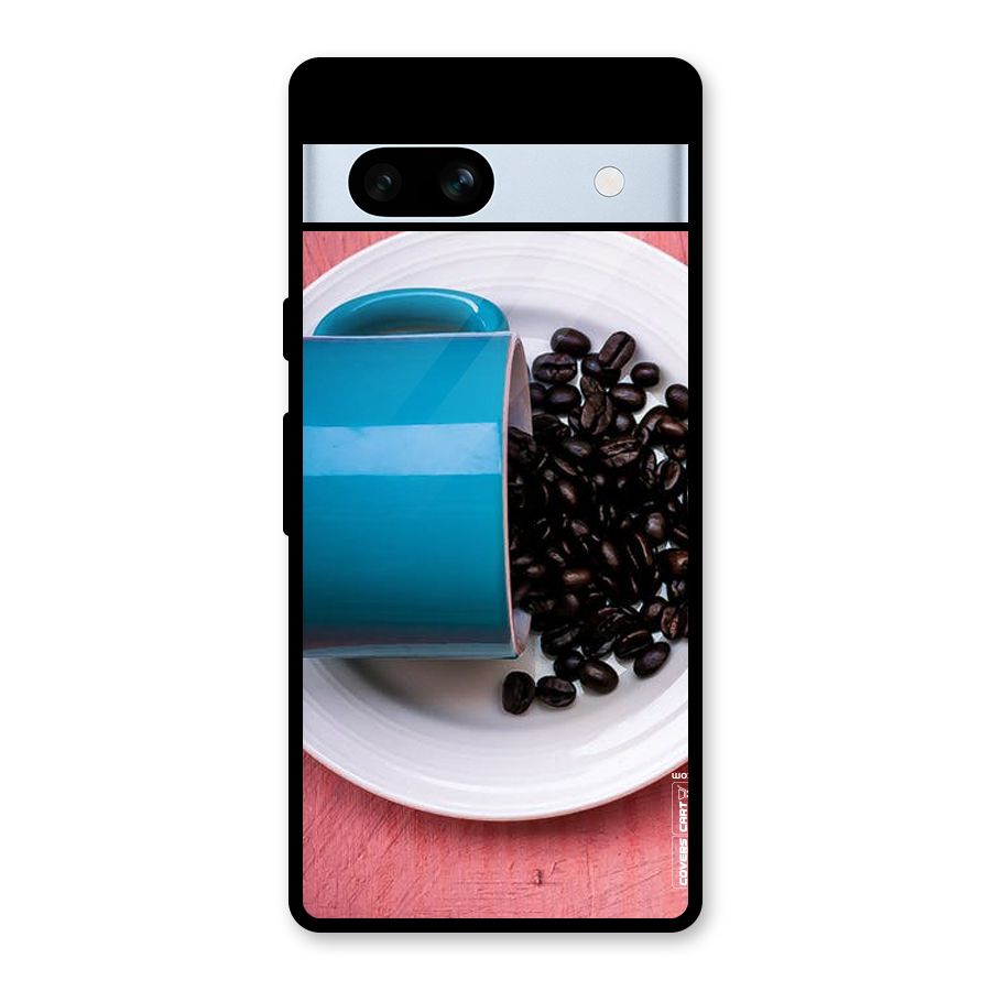 Blue Mug And Beans Glass Back Case for Google Pixel 7a