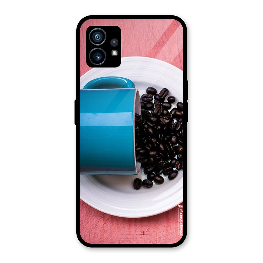 Blue Mug And Beans Glass Back Case for Nothing Phone 1