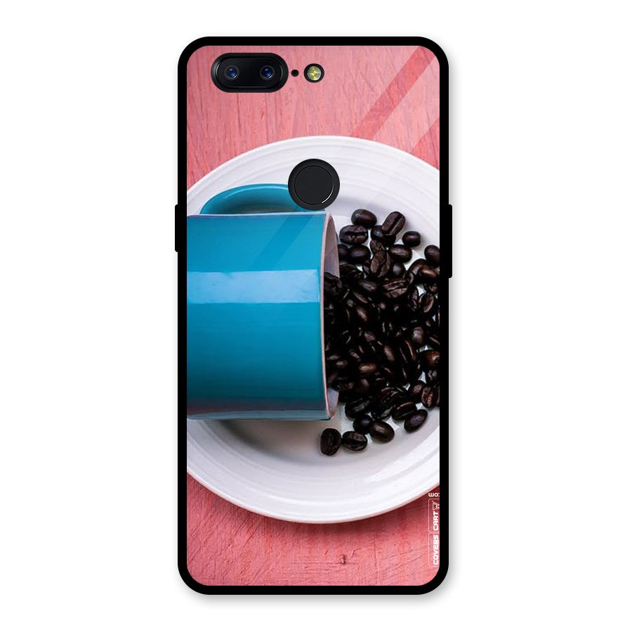 Blue Mug And Beans Glass Back Case for OnePlus 5T