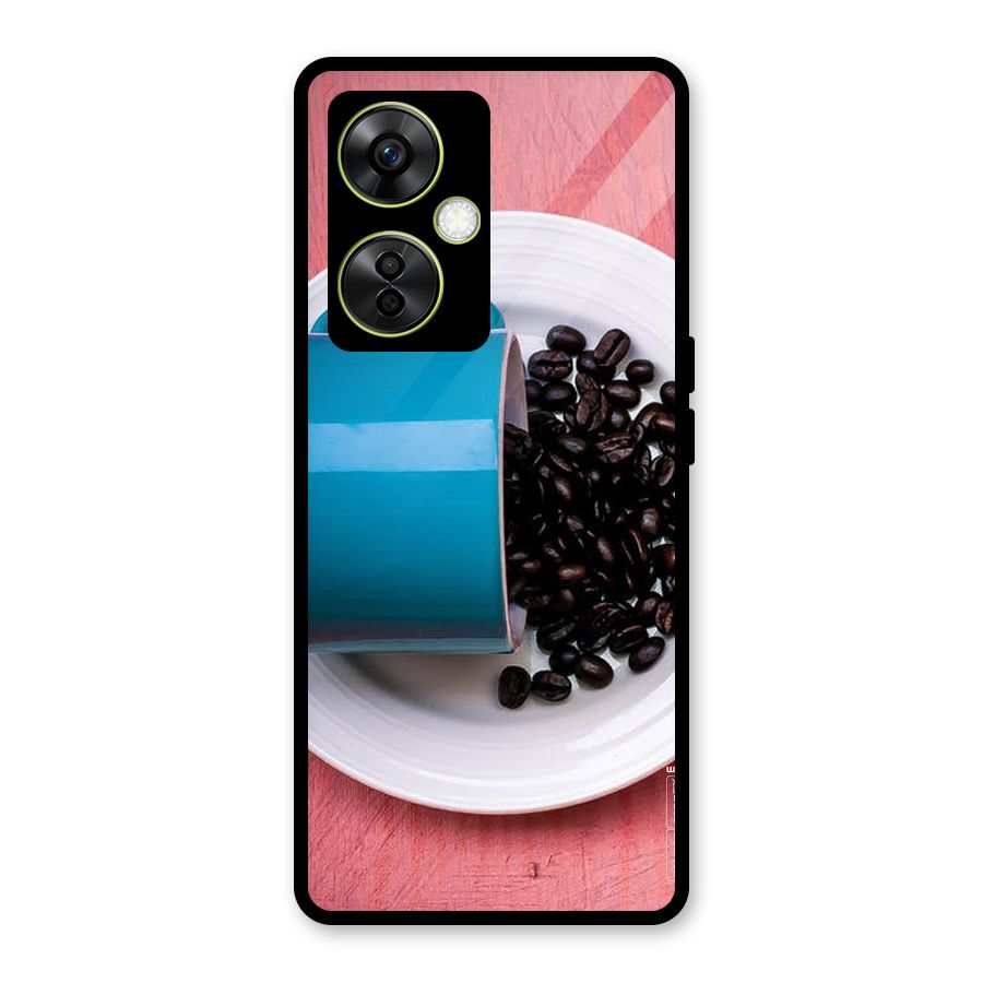 Blue Mug And Beans Glass Back Case for OnePlus Nord CE 3 Lite